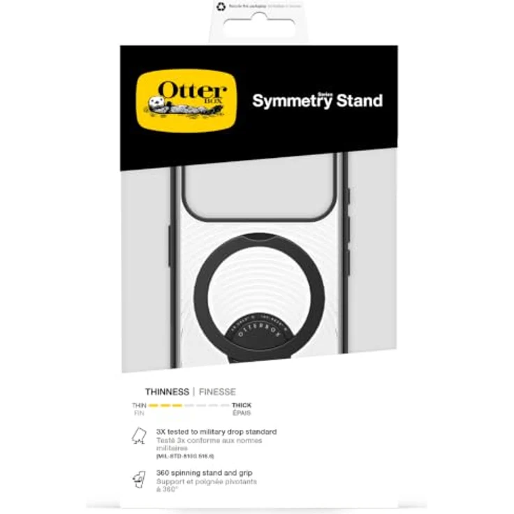 Otterbox Symmetry Stand Series Case für Apple iPhone 18 Pro und iPhone 17 Pro, Umbra, MagSafe kompatibel mit 360° drehbarem Ständer und Fingerhalterung – Bild 6