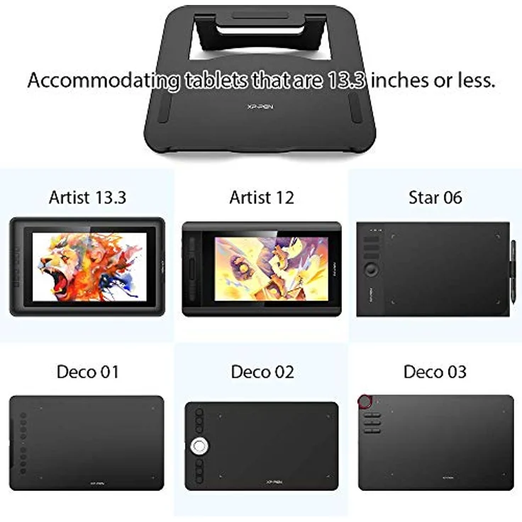 XP-PEN AC 42 Ständer, Tragbarer Tablet-Ständer für Artist 12, 12 Pro, 13.3 und 13.3 Pro, leichte Konstruktion, stabile Unterstützung 90 Grad – Bild 2