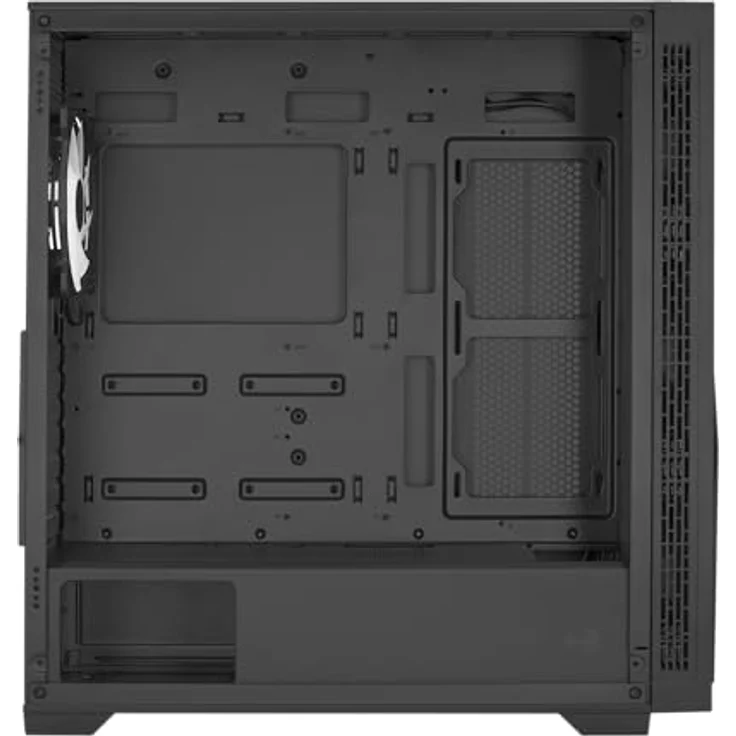 AeroCool Geoflow V2, PC Gehäuse für ATX, Micro-ATX und Mini-ITX, schwarze Farbgebung, optimierte Luftzirkulation – Bild 4