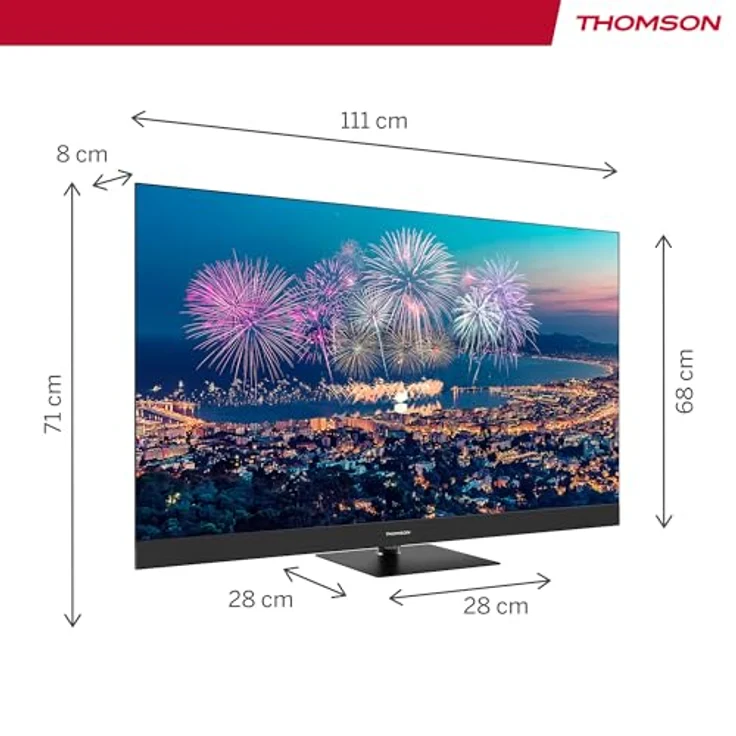 Thomson 50QG6C14, 50 Zoll (126cm) QLED Plus Google Smart TV mit 4K UHD, Dolby Audio, Wi-Fi, Bluetooth 5.1, Triple-Tuner und A+ Panel – Bild 3