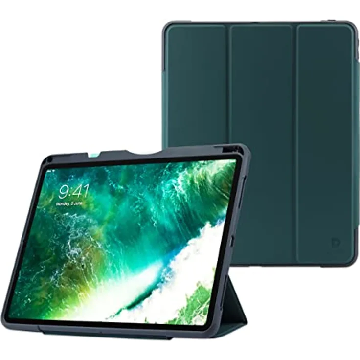 Deqster - Rugged Case 2021 für iPad Pro 12.9" (3./4./5./6. Generation) - Schutzhülle Hülle mit Stiftehalter