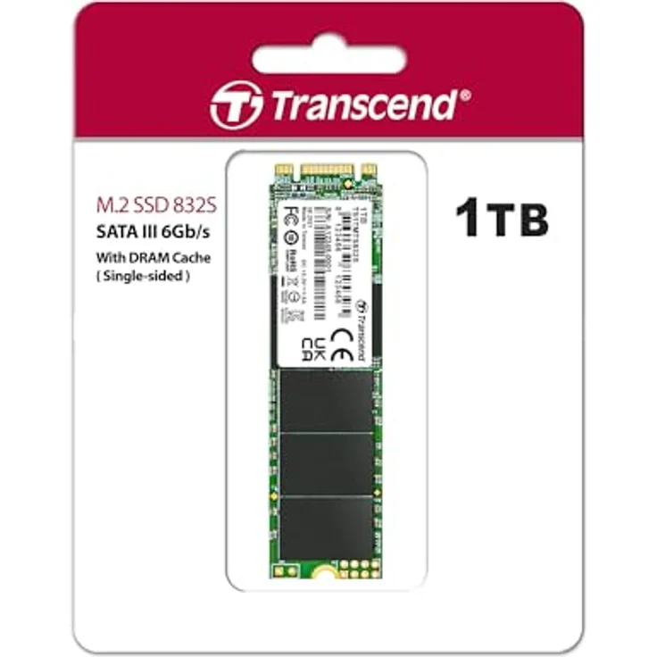 Transcend 832S - Solid-State-Disk - 1 TB - intern - M.2 2280 - SATA 6Gb/s (TS1TMTS832S) – Bild 2