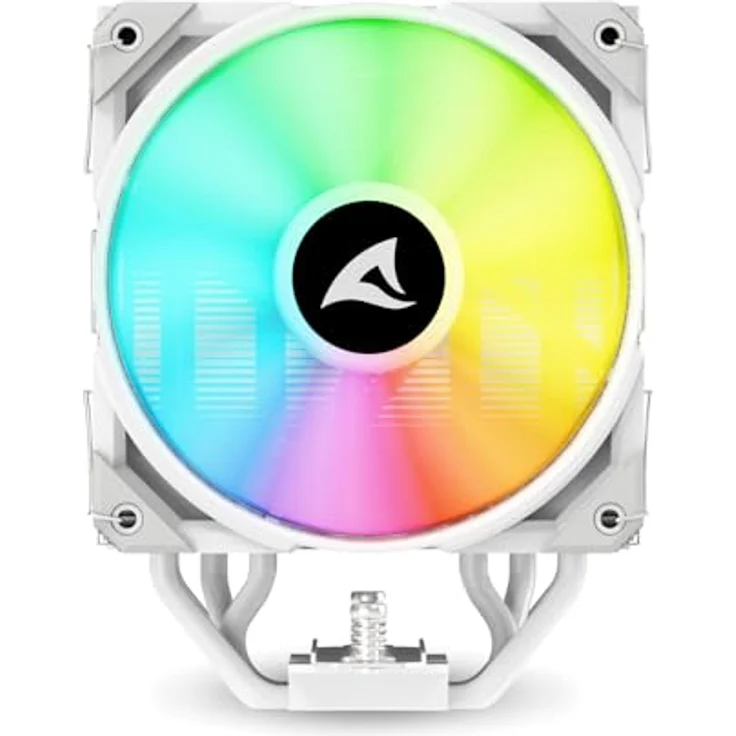 Sharkoon A50 RGB White, CPU Kühler mit 12 cm Lüfter, bis zu 1800 RPM, hoher Luftstrom, Weiss – Bild 5
