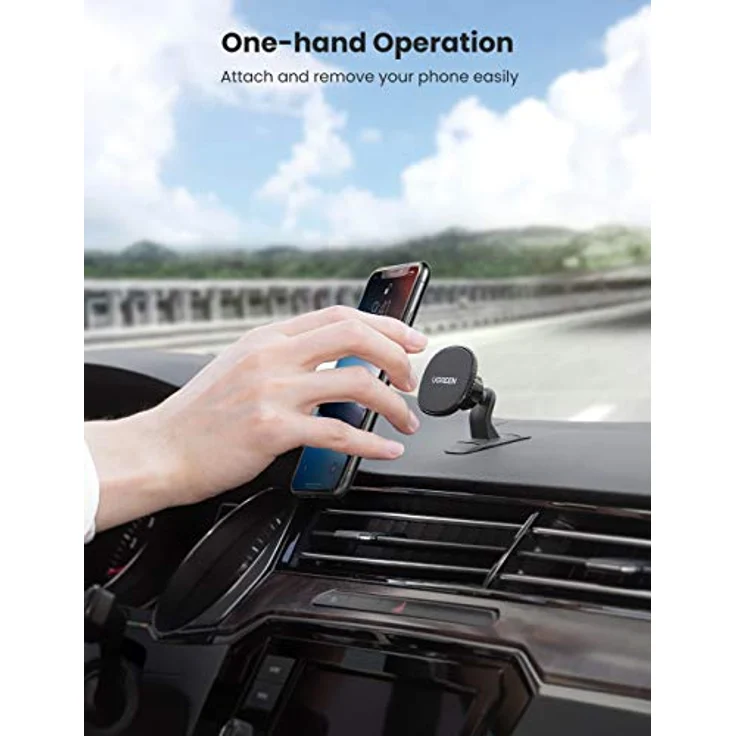 Ugreen Handy KFZ-Halterung Magnetischer Autotelefonhalter Kleber für Armaturenbrett, Schwarz – Bild 4