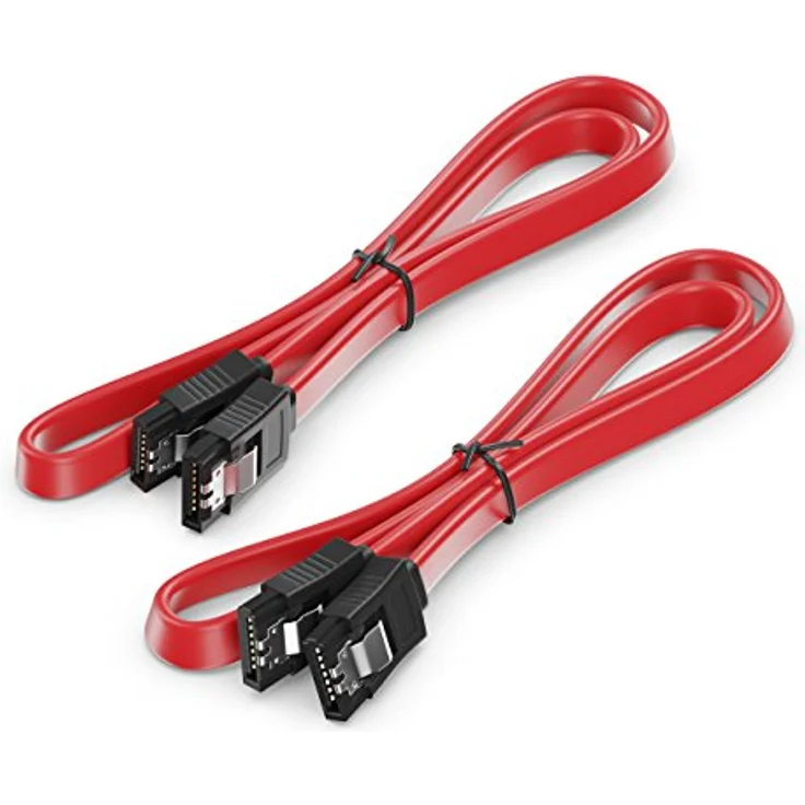 deleyCON SATA 3 Kabel Set 2x SATA III Kabel mit Stecker Gerade + Y Strom Adapter Kabel - SSD HDD Festplatte – Bild 5