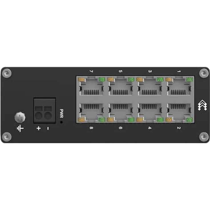 Teltonika TSW030 Ethernet-Switch, 8 x 10/100 Mbps Ports, geringer Stromverbrauch, integrierte DIN-Schienenhalterung – Bild 4