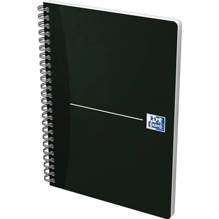 OXFORD Collegeblock Spiralbuch Oxford Smart Black, hochwertiges Büromaterial mit 5% Deckung