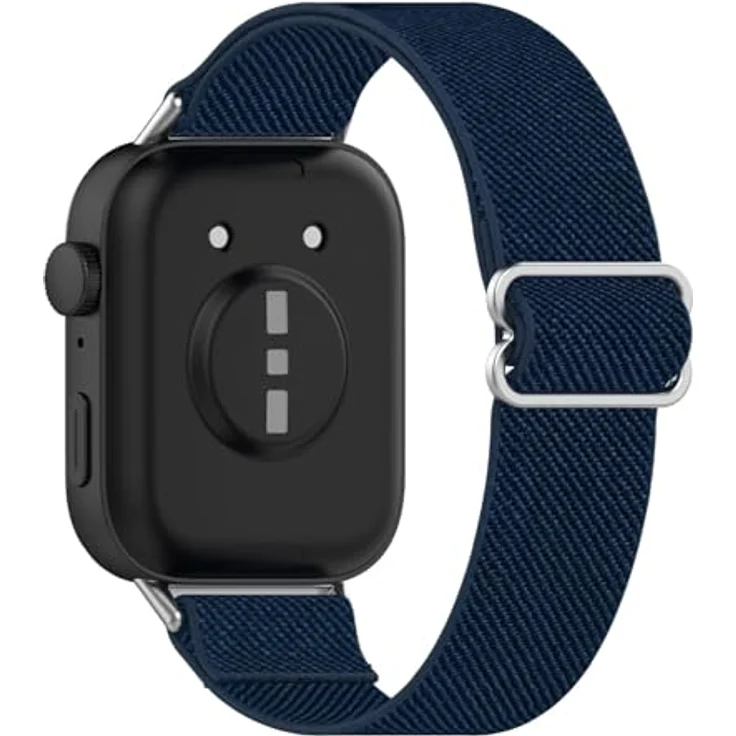 GIOPUEY Armband kompatibel mit Huawei Watch Fit 5/5 Pro/Fit 4/4 Pro/Fit 3, elastisches geflochtenes Nylonarmband, unisex, dunkelblau mit hoher Atmungsaktivität und einfachem Wechseldesign – Bild 1