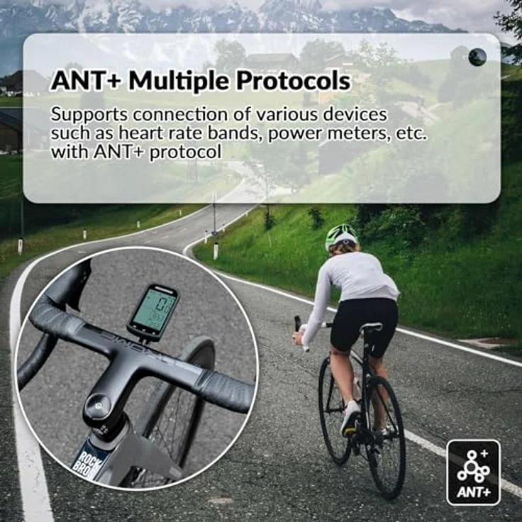 ROCKBROS Fahrradcomputer GPS, kabellos und IPX6 wasserdicht mit 2,9 Zoll Hintergrundbeleuchtung und 1200 mAh Akku – Bild 5