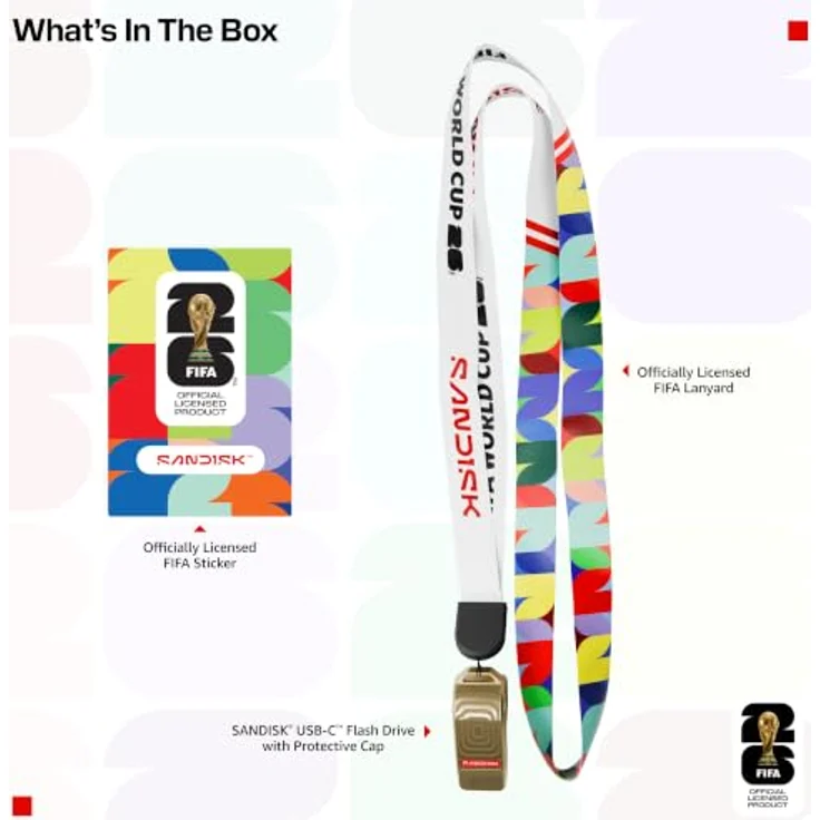 SanDisk FIFA World Cup 2026 (Gold Edition) USB Flash Drive, 128 GB, USB-C 3.2 Gen 1 – Bild 10