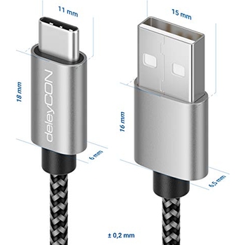 15 Cm USB-C Ladekabel Mit Winkelstecker – 60W Schnellladen, Aramidfaser, Robust