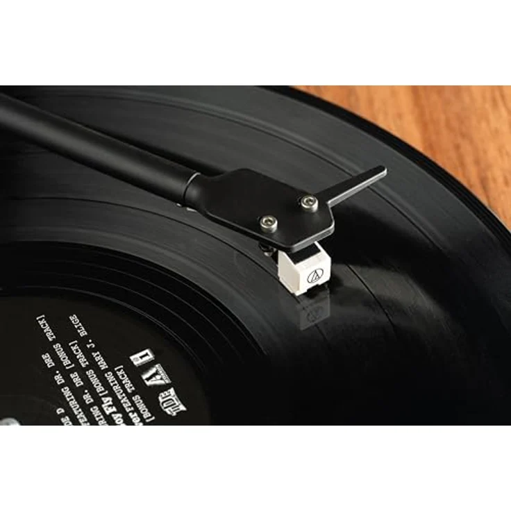 Pro-Ject E1 BT Plattenspieler, Walnuss, mit BT Sender, schaltbarer Phono Vorstufe und elektronischer Geschwindigkeitsänderung – Bild 4