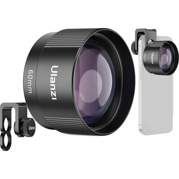 Ulanzi CL-006 Teleobjektiv, 60 mm mit 2,5x Zoom, Bernstein und Schwarz