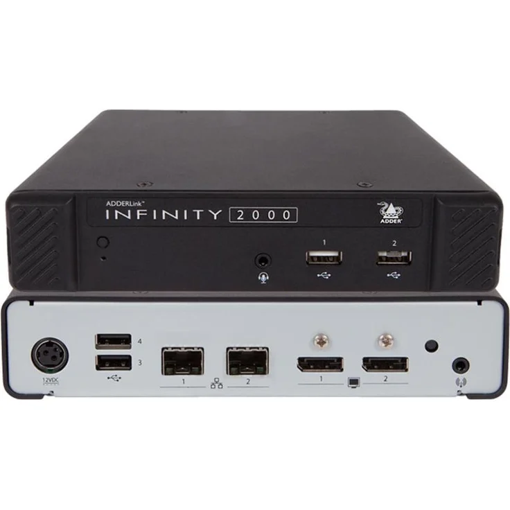 Adder ADDERLink INFINITY 2122, KVM Switch mit hochleistungsfähigem IP Extender für pixelgenaues Desktop-Erlebnis
