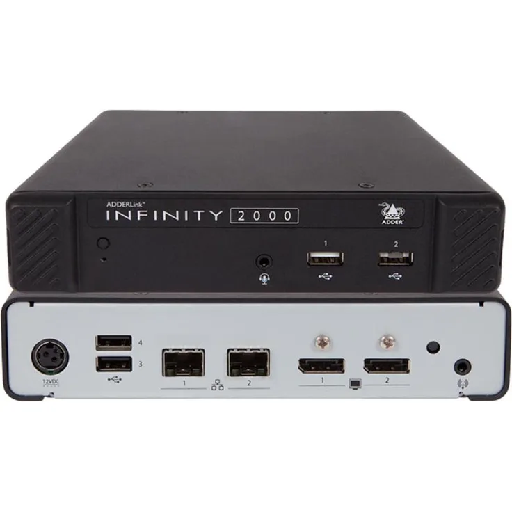 Adder ADDERLink INFINITY 2122, KVM Switch mit hochleistungsfähigem IP Extender für pixelgenaues Desktop-Erlebnis