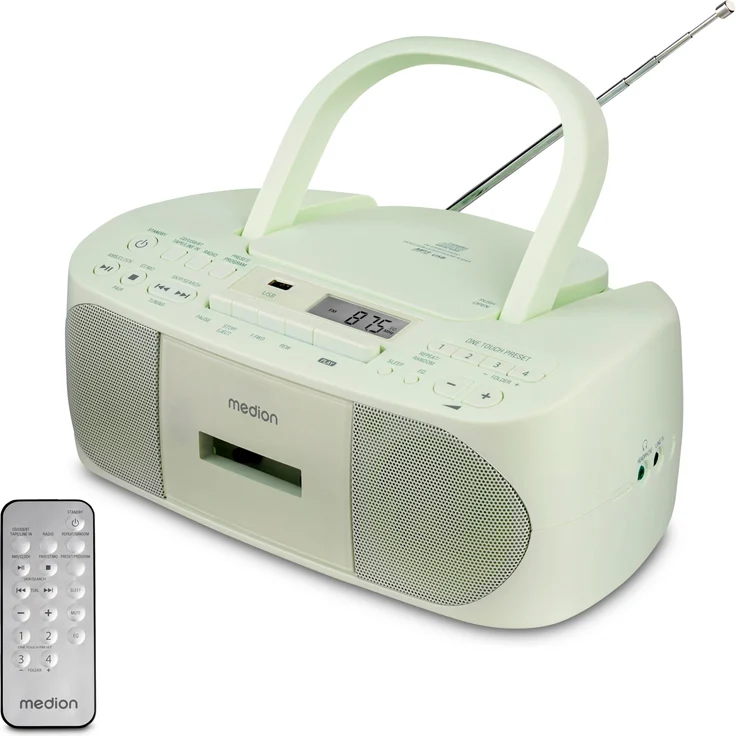 Medion® Radio (AM- / FM- Tuner, MW / UKW mit RDS, 3 W, grün) – Bild 1