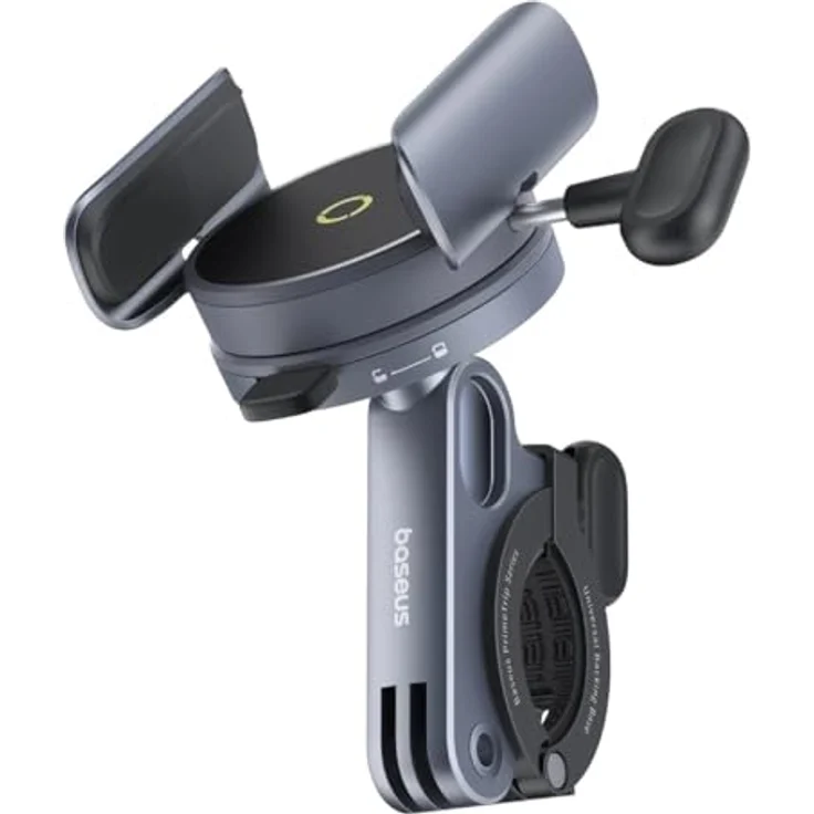 Baseus PrimeTrip Series, Smartphone Halterung für Velotouren, Schwarz, mit N52 Neodym-Magneten und Schraubklemmverschluss, für Lenkstangen 20-35 mm und Smartphones 5,2"-7,2" – Bild 2