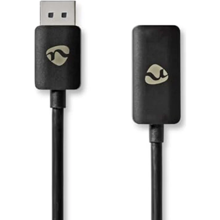 NEDIS Displayport-Adapter - DisplayPort Stecker - HDMI Ausgang - 8K@30Hz - Vernickelt - Gerade - 0.20 m - Rund - TPE - PVC - Schwarz - Umschlag – Bild 2