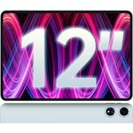 TECLAST T60Plus 90Hz Tablet 12'' Zoll 2K, 16GB RAM+128GB ROM, Octa-Core 2.0GHz Gaming, 13MP Kamera, 8000mAh, 4G LTE/5G, Incell 2000x1200 [2025]