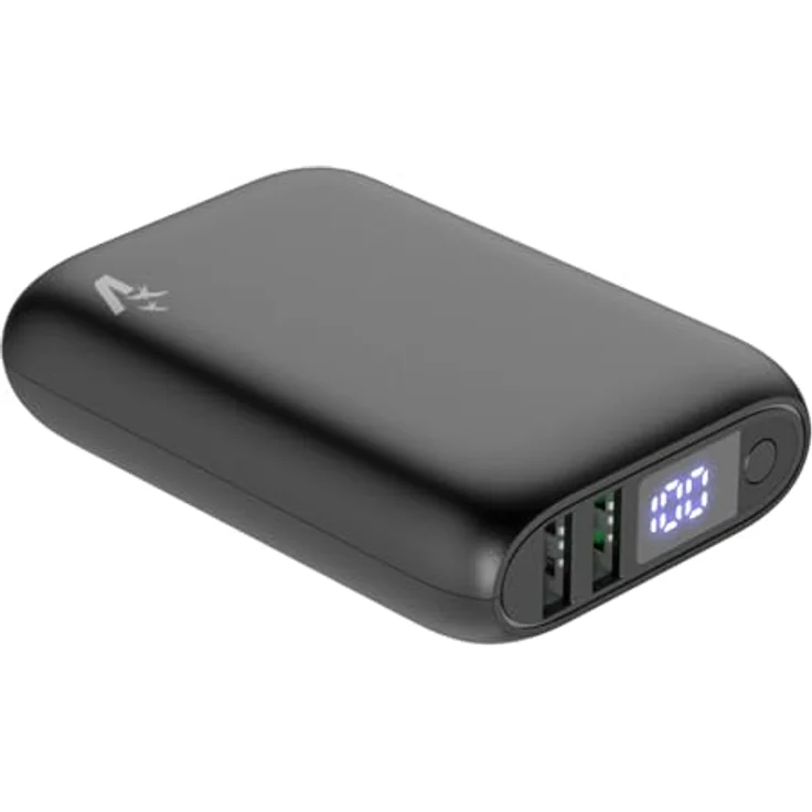 Vultech VPB-WP10BK Power Bank 10000 mAh, LCD-Display, USB-A, Type-C, Quick Charge 3.0, Schwarz – Bild 4