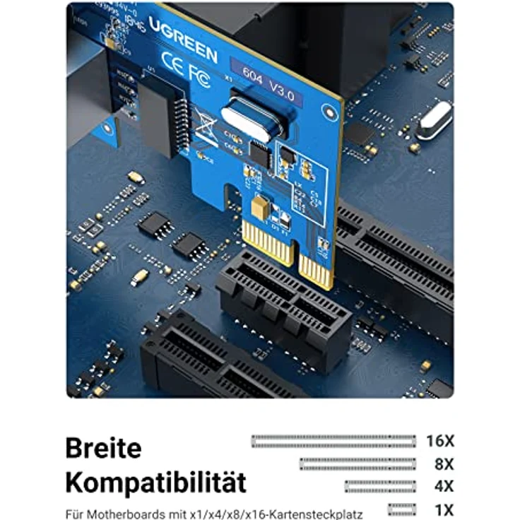 UGREEN PCI Express 1000Mbps PCIe Netzwerkkarte Gigabit Ethernet LAN Karte für PC, Windows 11/10/8/7/Vista/XP, RTL8111G-Chipsatz, inkl. Standard- und Low-Profile-Halterung – Bild 3
