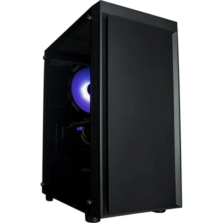 Zalman T3 Plus Mini Tower Case, mATX und Mini-ITX kompatibel, Schwarz, mit Seitenfenster aus gehärtetem Glas und Wasserkühlungsmöglichkeit – Bild 1