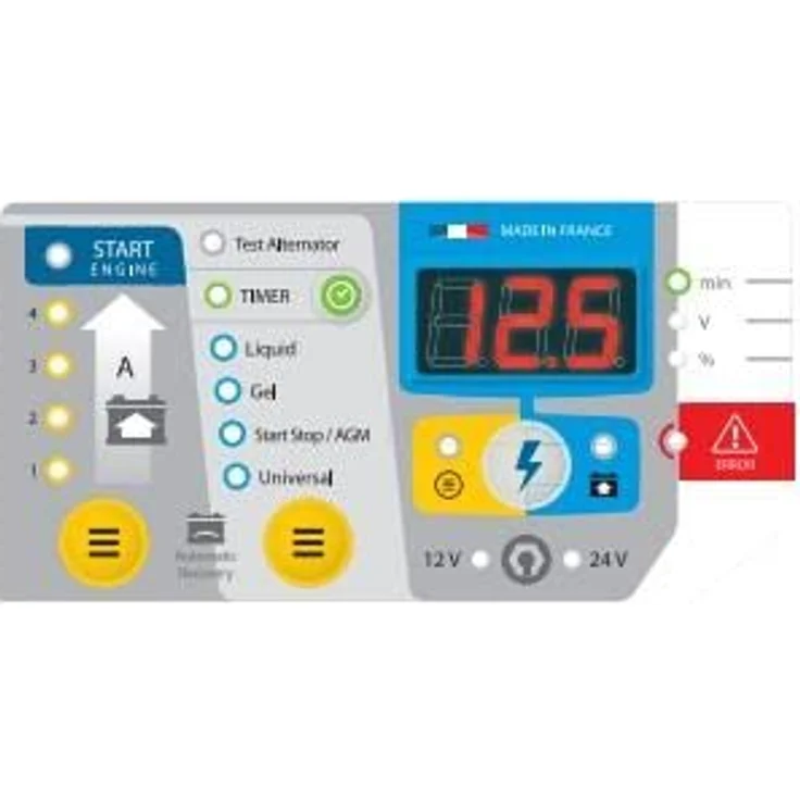 GYS STARTIUM 330E 026469 Automatikladegerät, Schnellstartsystem für 12/24V Batterien, 5A-25A, inklusive Timer- und Lichtmaschinen-Testfunktion – Bild 2