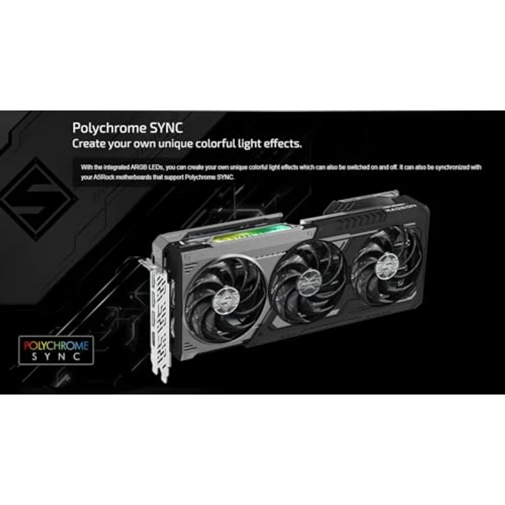 ASRock Radeon RX 9070 XT Steel Legend Dark, Grafikkarte mit 16GB GDDR6, 2970MHz Boost Clock, 3 x DisplayPort 2.1a, HDMI 2.1b – Bild 5