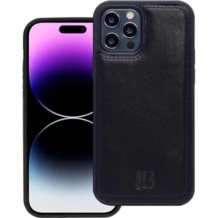 Burkley für iPhone 14 Pro - Magic Wallet - Leder Wallet Case mit abnehmbarer Schutzhülle in Schwarz – Bild 6