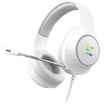 Zalman ZM-HPS310 WH, Kabelgebundenes Gaming-Headset mit RGB-Beleuchtung und 7.1 Surround Sound, Weiss