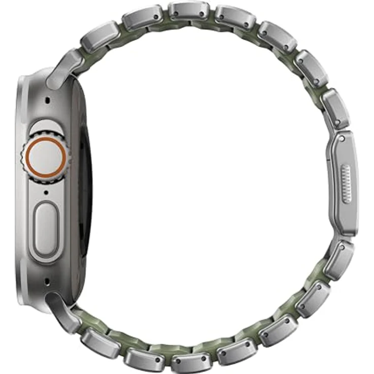 NOMAD Stratos Band I für Apple Watch 42/44/45/46/49mm, Hybrid-Design aus Titan und FKM, wasserresistent, Natural Forest – Bild 2