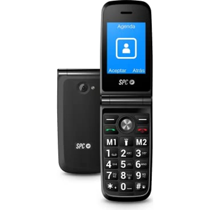 SPC Titan - Klapphandy für ältere Menschen, Große Tasten, einfach zu bedienen, Intelligentes Klingelzeichen und Benachrichtigungen, Fernkonfiguration, 2 Tasten für direkten Speicher, USB-C, Schwarz – Bild 2