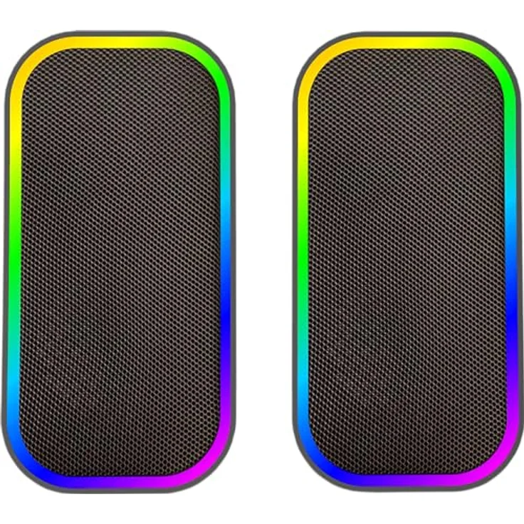 Speedlink Token Gaming PC Lautsprecher Bluetooth - RGB Gaming Lautsprecher, 3,5mm AUX Klinke oder Bluetooth Verbindung, 6 Beleuchtungsmodi, 12W, schwarz – Bild 2