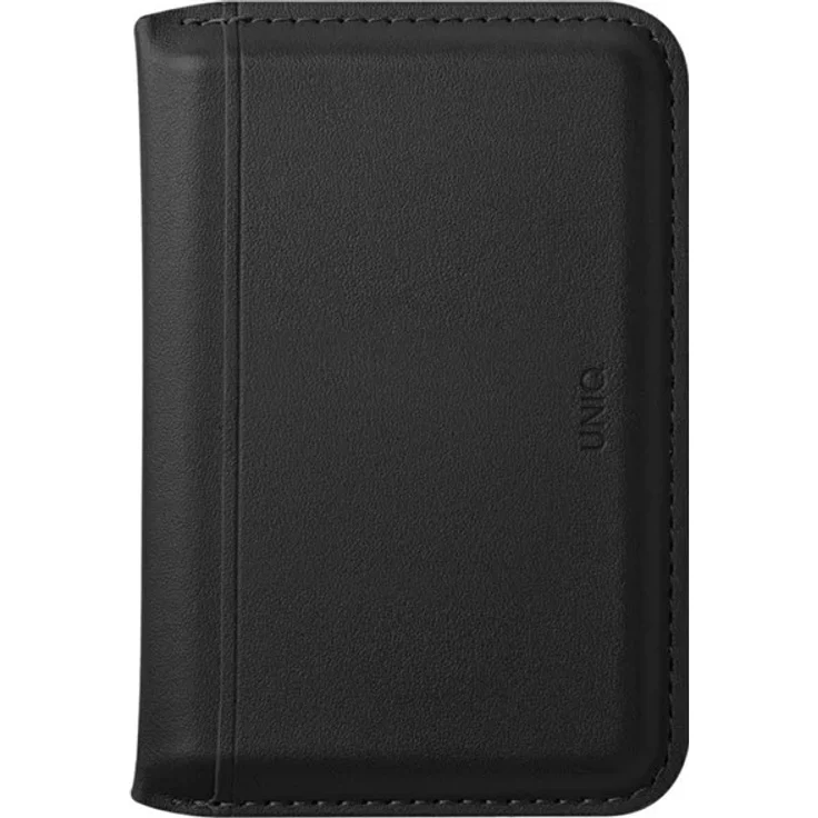 UNIQ yden DS RFID Magnetic Wallet mit Phone Stand - Schwarz, schützt bis zu 5 Karten, RFID-Schutz, magnetische Befestigung