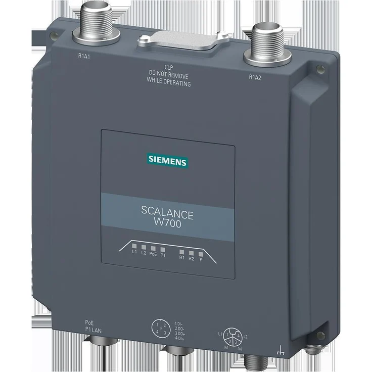 Siemens SCALANCE WUM766-1, Access Point mit Wi-Fi 6, 1201 Mbit/s, IP65, -30 bis +60°C, redundante DC 24V, PROFINET und PROFIsafe Unterstützung