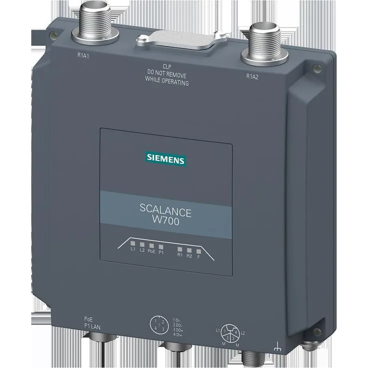 Siemens SCALANCE WUM766-1, Access Point mit Wi-Fi 6, 1201 Mbit/s, IP65, -30 bis +60°C, redundante DC 24V, PROFINET und PROFIsafe Unterstützung