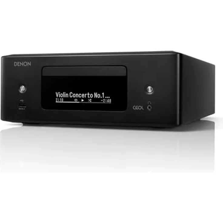 Denon RCD-N12DAB Kompaktanlage, HiFi Verstärker, CD-Player, Internetradio, Musikstreaming, HEOS Multiroom, Bluetooth und WLAN, AirPlay 2, Alexa Kompatibel, 2 Optische TV-Eingänge, DAB+ Radio – Bild 2