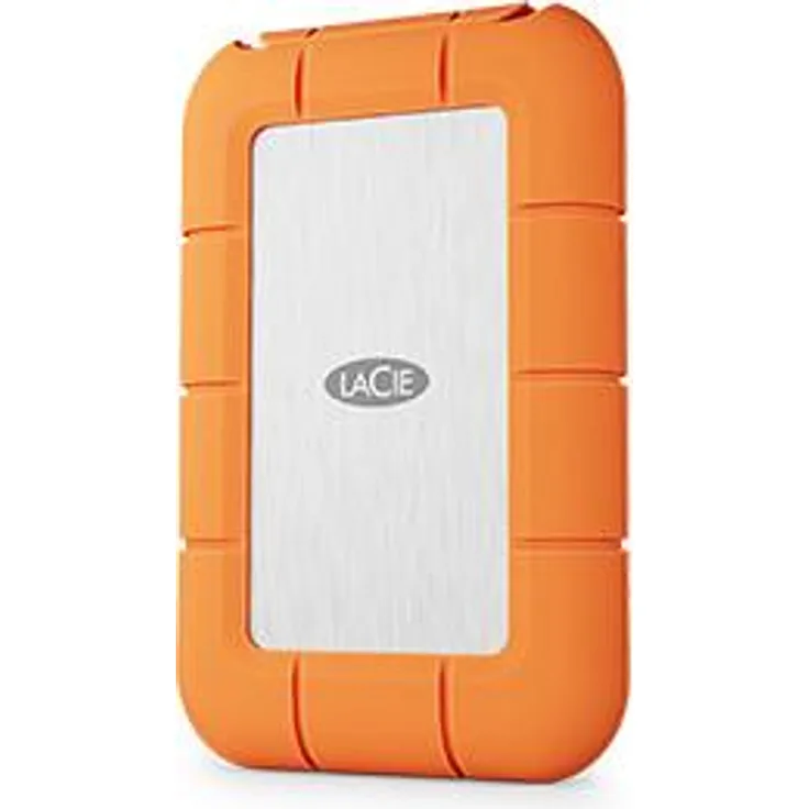 LaCie STND2000400 Externes Solid State Drive, 2 TB, USB Typ-C, Thunderbolt-Technologie, orange, Edelstahl