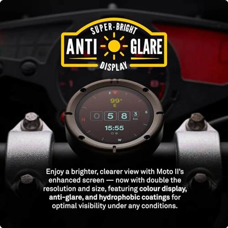 Beeline Moto II Metal, GPS-Navigationsgerät für Motorräder mit 14 Stunden Akkulaufzeit, wasserdicht und stoßfest, grau – Bild 5