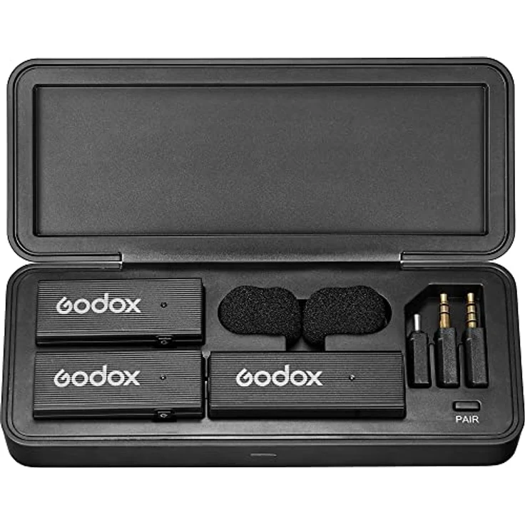 Godox MoveLink Mini UC 2 Personen Wireless Mikrofonsystem, Classic Black, für Kameras & Mobilgeräte – Bild 3