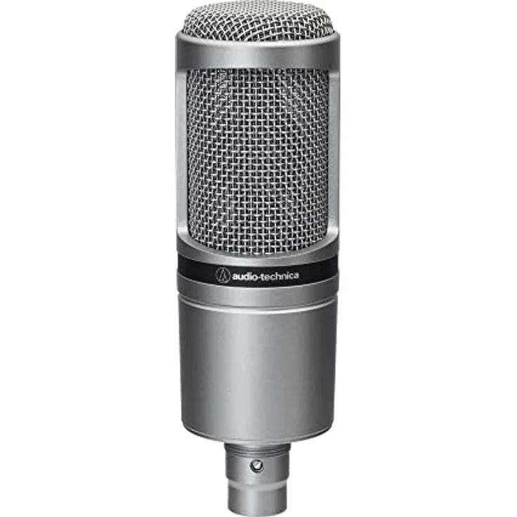 Audio-Technica AT2020 Kondensatormikrofon mit Nierencharakteristik (XLR Anschluss) für Voiceover, Podcasting, Gesang oder instrumentale Live-Aufnahmen, AT2020GM, Metal
