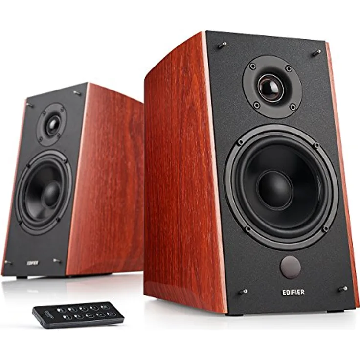 Edifier R2000DB Bluetooth-Regallautsprecher - Nahfeld-Studiomonitore - Optischer Eingang - 120 Watt RMS - Holz, R2000DB Wood