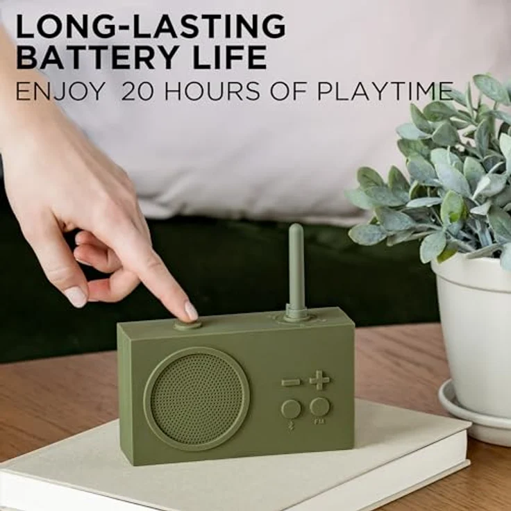 Lexon TYKHO 3 Tragbarer Bluetooth Lautsprecher mit FM Radio, Wasserdicht und Wiederaufladbarer Akku - Schwarz – Bild 3
