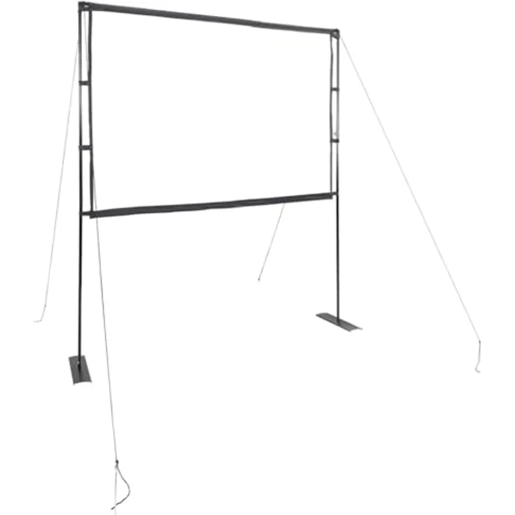 vidaXL Beamer Leinwand mit Ständer 100 Zoll 4:3, tragbare Projektionswand aus 100% Polyester, ideal für Heimkino und Präsentationen – Bild 1