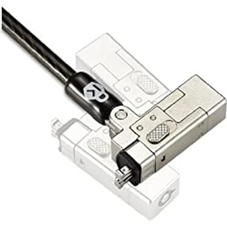 Kensington Slim NanoSaver 2.0 Laptopschloss mit Schlüssel, Abschließbares Diebstahlsicheres Karbonstahlseil, Flaches, Dünnes Profil, Universelle Passform, 1,8 m Kabel aus Karbonstahl (K65021WW) – Bild 4