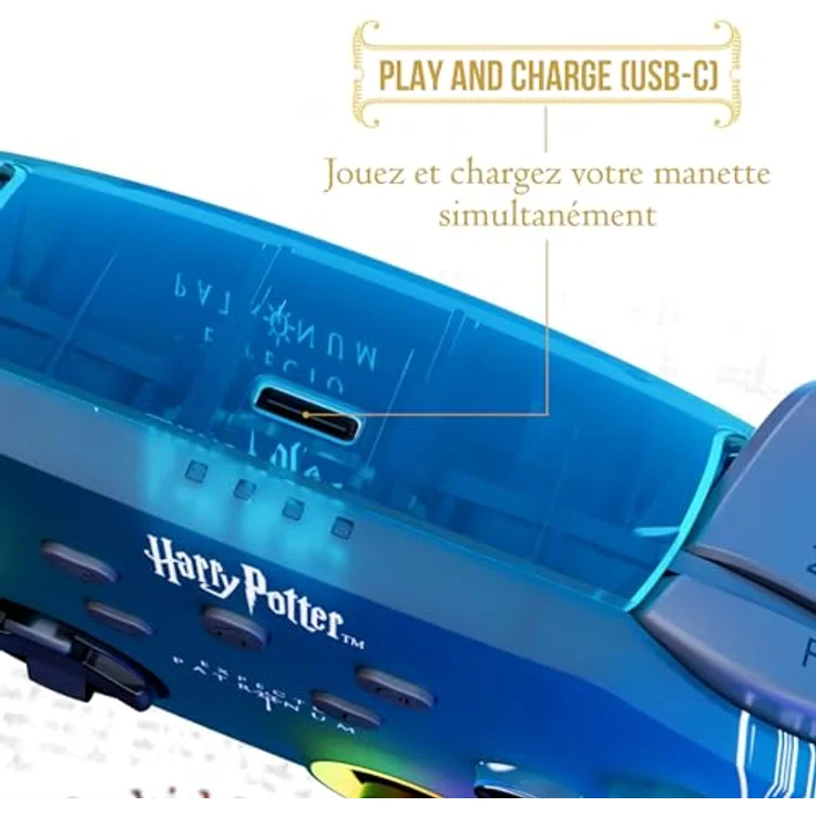 FREAKS & GEEKS Harry Potter Afterglow Patrol Wireless Controller, kabellos mit RGB-Lichtmodi, 600-mAh-Akku und 3,5-mm-Kopfhöreranschluss für Nintendo Switch, mehrfarbig – Bild 9