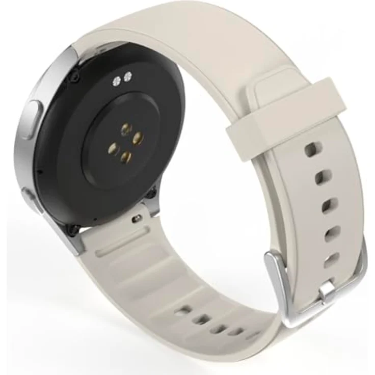 Hama Smartwatch 8900, GPS, AMOLED 1.32 Zoll, Telefonfunktion, Alexa, rund, Silber – Bild 4