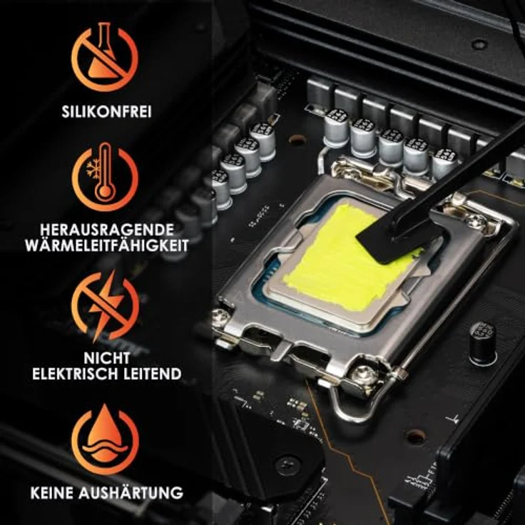 Thermal Grizzly Hydronaut Pro, Wärmeleitpaste mit hoher Wärmeleitfähigkeit für Gaming-PCs und Overclocking, 6 g – Bild 5