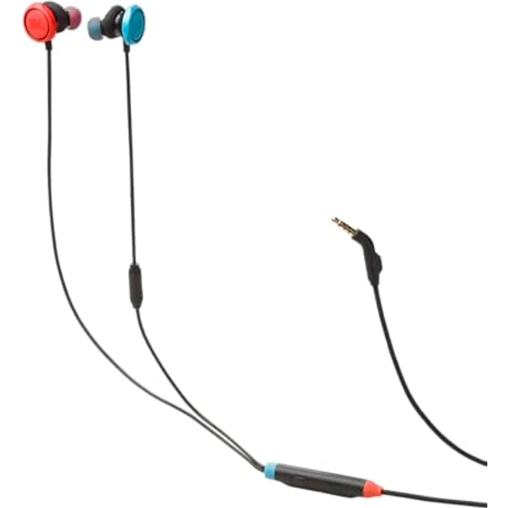 JBL Quantum 50N In-Ear Gaming-Headset QuantumSOUND Signature, Sprachfokus-Mikrofon, Twistlock, Blau/Rot – Bild 1