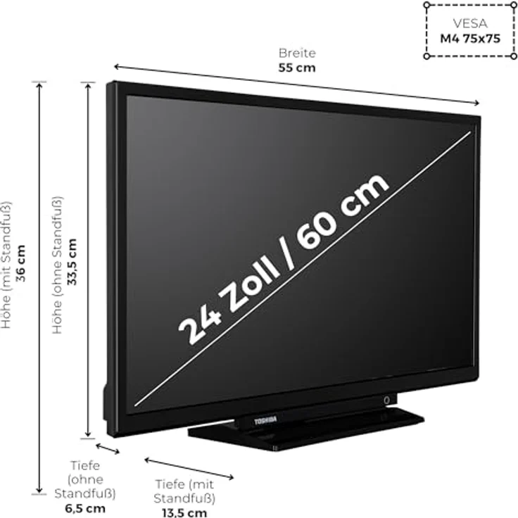 Toshiba 24WF3F63DAR, 24 Zoll Smart TV mit HD-Ready, Fire TV, HDR, Triple-Tuner und Dolby Audio – Bild 4